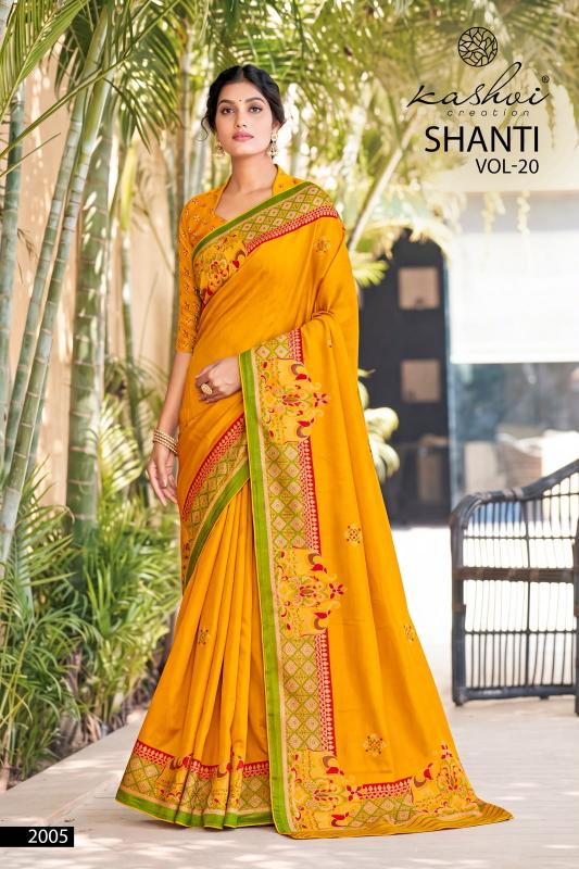 Kashvi shanti vol-20 saree low price wholesale womens clothing